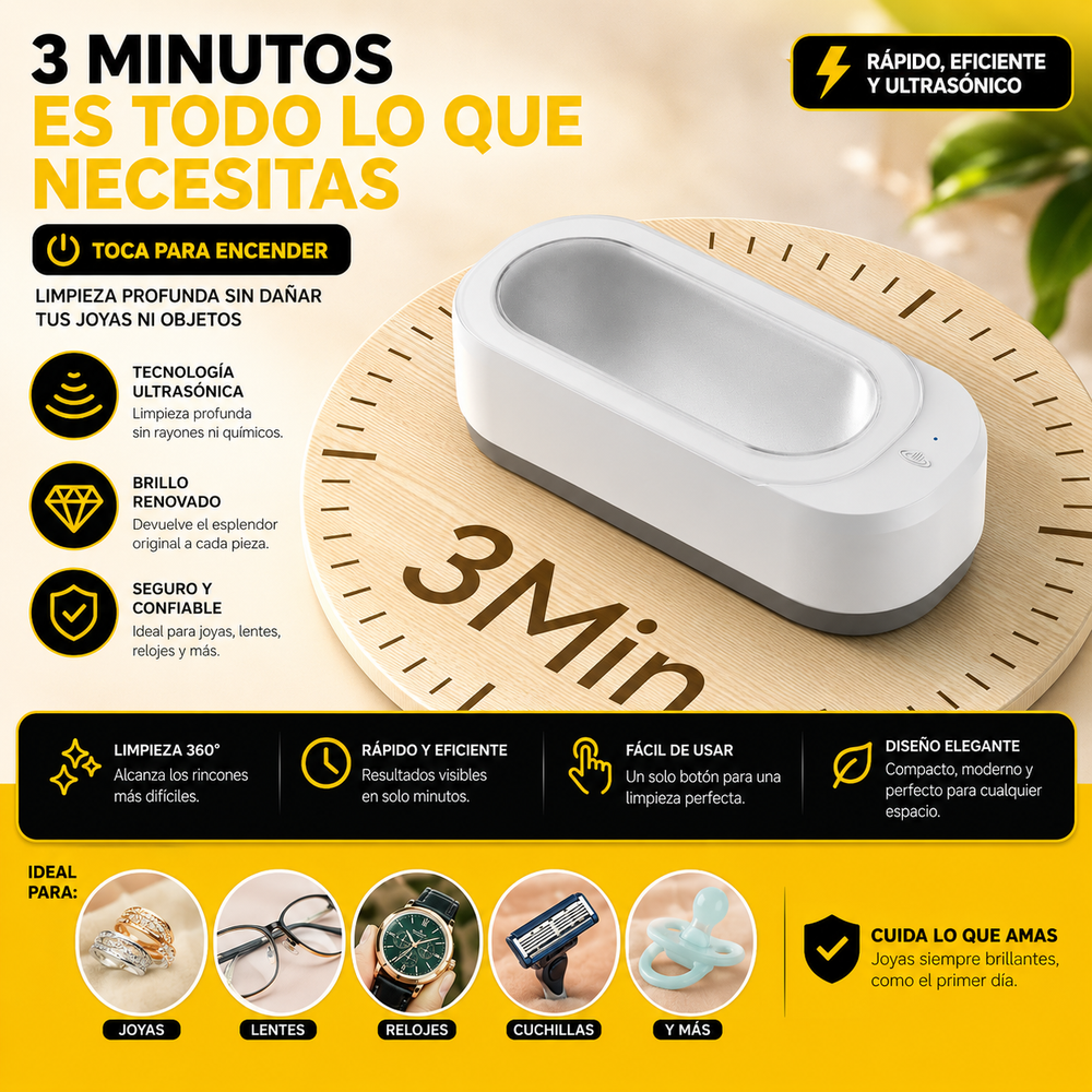 Limpiador Ultrasónico para prendas
